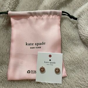 NWT Kate Spade “Spot the Spade” Earrings with Dust Bags